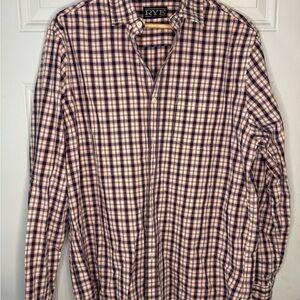 RYE Men's Plaid Shirt - Red and Blue